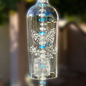 Butterfly Wine Bottle Wind Chime