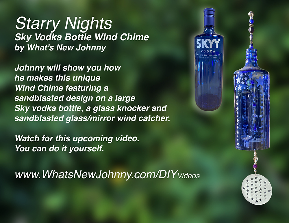 Starry Nights Glass Bottle Wind Chime